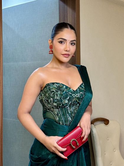 A little sparkle and a lot of grace for this festive celebrity look. We created a high-glam, soft-glow moment that felt both modern and elegant.