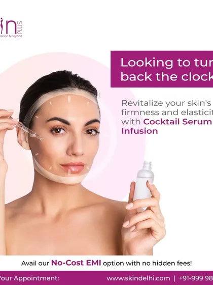 For those looking to turn back the clock, my Cocktail Serum Infusion is designed to revitalize the skin's firmness and elasticity. This treatment infuses the skin with a potent blend of nutrients for a more youthful appearance.