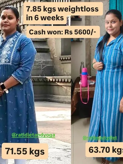 Preeti Shakya's 7.85 kg weight loss and her prize of Rs 5600.