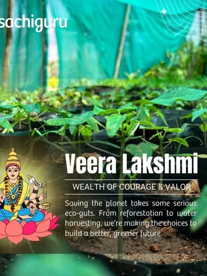 Veera Lakshmi, the wealth of courage. Saving the planet takes some serious eco-guts. From reforestation to water harvesting, we're making the choices to build a better, greener future.