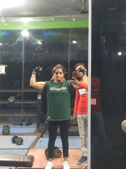 A selfie with a client showing off her progress. Seeing my clients get stronger and more confident is the best reward for a trainer.