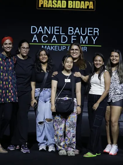 Our incredible team of artists, guided by their mentors, just wrapped a huge fashion show in Bangalore with 60 models. This is hands-on experience at its best.