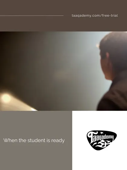 When the student is ready... the teacher will appear. I'm ready when you are. Let's make some music.