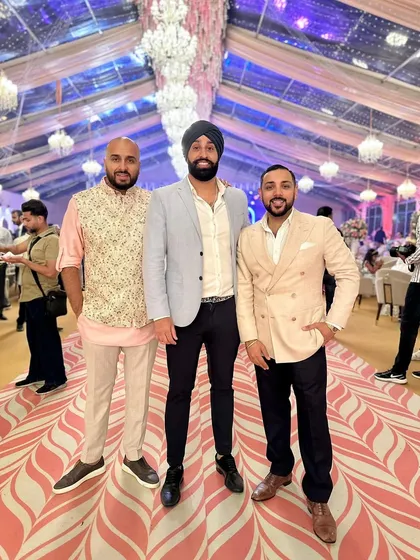 Another shot from the Delhi wedding. The fashion at Indian weddings is always next level, and we make sure to look the part.