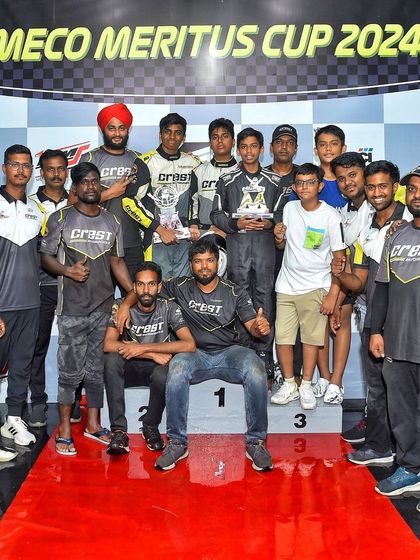 The Crest Motorsports team celebrates their success in the Meco Meritus Cup 2024. We recognize the vital role that professional race teams play in driver development.