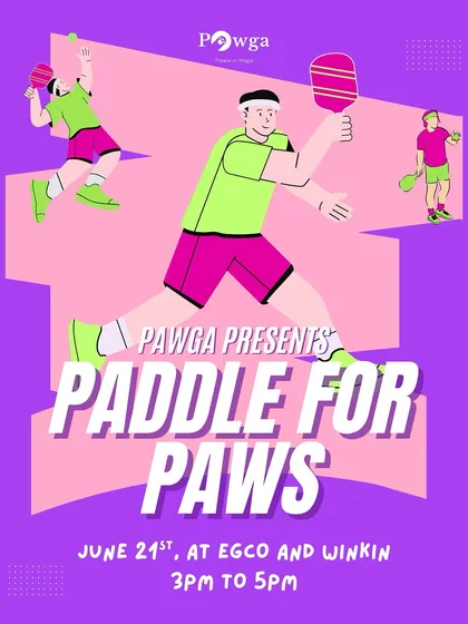 Get ready to Paddle for Paws. Our event posters give you a glimpse of the high-energy, fun-filled day we have planned. It's a full festival with sports, puppies, food, and fundraising all in one.