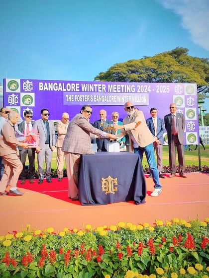 The Foster's Bangalore Winter Million presentation. We have a long history of successful partnerships with leading beverage brands, leveraging the social atmosphere of the races.