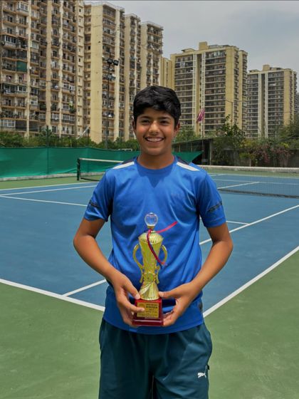 Congratulations to Naman Khatri for winning the Doubles Title at the Championship Series Under 14 event in Delhi. His net game is getting stronger every day.