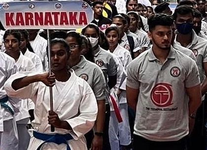 Marching with Team Karnataka. Representing your state is one of the highest honors for an athlete.
