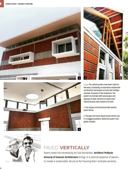We are proud when our commitment to innovation is recognized. This publication featured our project for its unique construction technique, where we used pavers vertically to create a sustainable and visually striking facade.