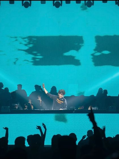 An unforgettable night in Bombay, sharing the stage with my idols Massano and Argy. This wide shot shows the scale of the production and the massive crowd that came out for the show.