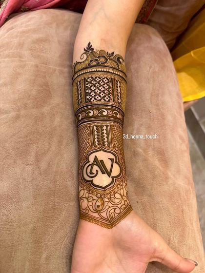 3D Henna Touch - Festive & Occasional Mehndi Statement Arm & Wrist Bands photo 22