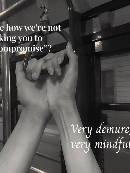 See how I'm not asking you to "compromise" your core self? Instead, we find someone who complements you. Very demure, very mindful.