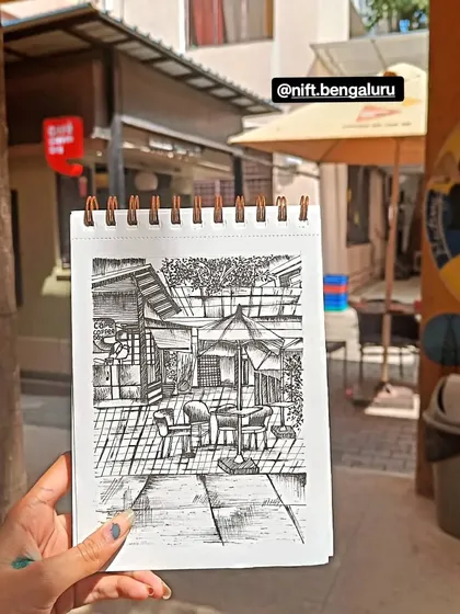 An example of my urban sketching work, done on-location in Bengaluru. These pen and ink drawings capture the vibe of a specific place and moment, perfect for remembering a favorite spot.
