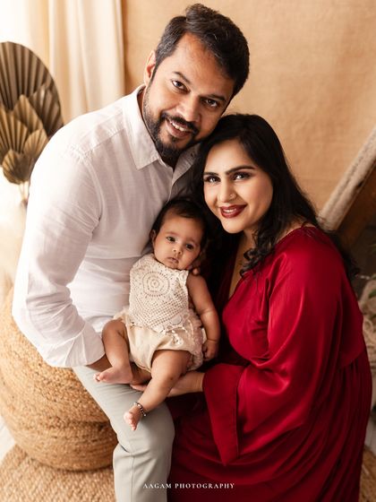 The full family together, smiling for the camera. A perfect memory.