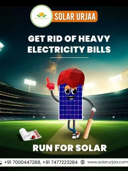 Run for solar and get rid of heavy electricity bills. This creative graphic encourages you to take action and switch to a smarter, more cost-effective energy solution.