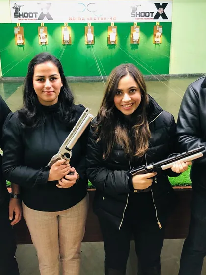 Another happy group of shooters at our academy. We offer a memorable experience for anyone interested in the sport.