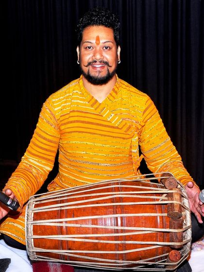 Meet Mr. Nishaant Singh, a "Best Rhythmite Maestro" in Pakhwaj and Tabla. We also offer classes for other traditional percussion instruments like the pakhwaj.