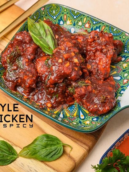 Our Bangkok Style Crispy Chicken brings the flavours of Thailand to your plate. It's sweet, spicy, and crispy, tossed in a sauce with fresh basil.