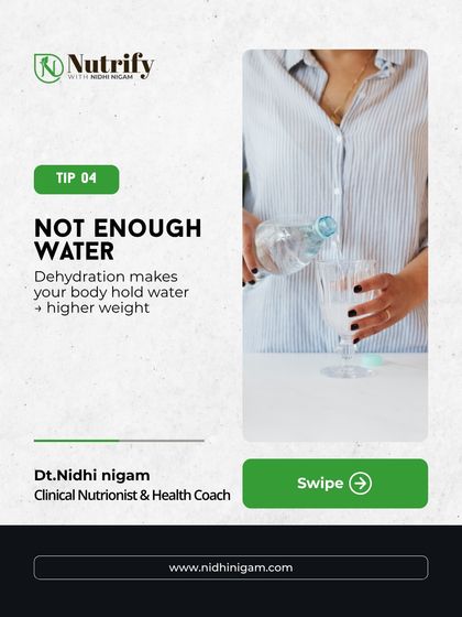 Is your weighing scale stuck? You might not be drinking enough water. Dehydration can make your body hold onto water, leading to a higher number on the scale.