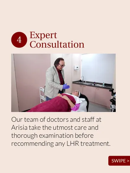 Your safety and results are my top priorities. That's why every laser hair reduction journey at my clinic begins with an expert consultation. I personally conduct a thorough examination of your skin and hair type to create a treatment plan that is tailored specifically for you.