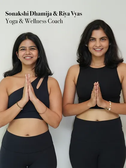 Meet the guides. My colleague Riya and I lead you through the retreat experience, offering our combined expertise in yoga and wellness to ensure you feel supported.