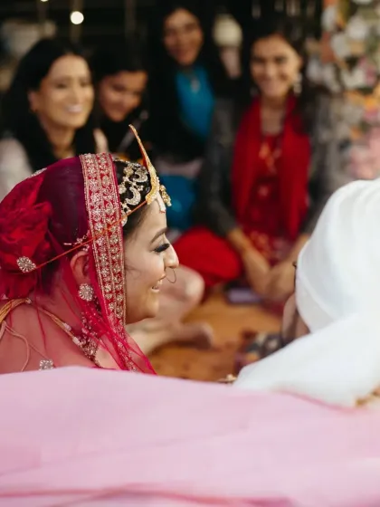 The bride's smile says it all. Seeing my clients happy during their wedding rituals is the best feedback I can get.