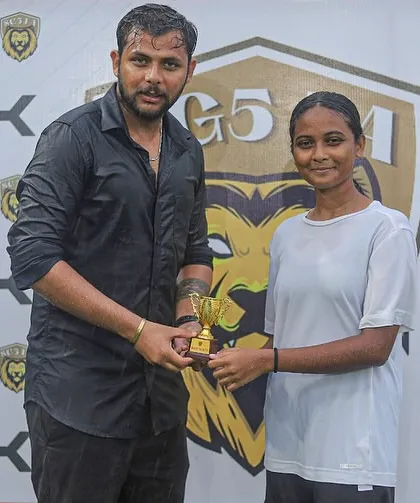 Another Player of the Match award being presented. We believe in celebrating every performance that contributes to the team's spirit.