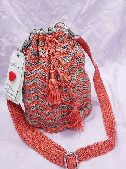 This is our best-selling Chevron Potli bag, and this particular one was the very first bag I ever shipped. It holds a special place in my heart and my business journey.