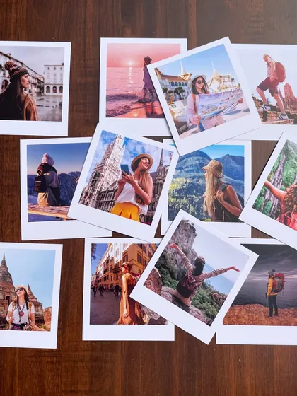 More travel inspiration, this time featuring solo female travelers on their adventures. These polaroid prints are perfect for creating a vision board or a travel journal.