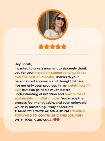 Here is the wonderful feedback from the client who lost 11 kilos. She highlights how the process was manageable and even enjoyable, which is always my goal for every person I work with.