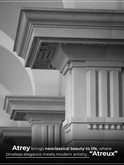 A detail of the "Atreux" style, where classic pillars hold up modern dreams. This image shows how I bring neoclassical beauty to life, blending timeless elegance with a contemporary artistic sensibility.