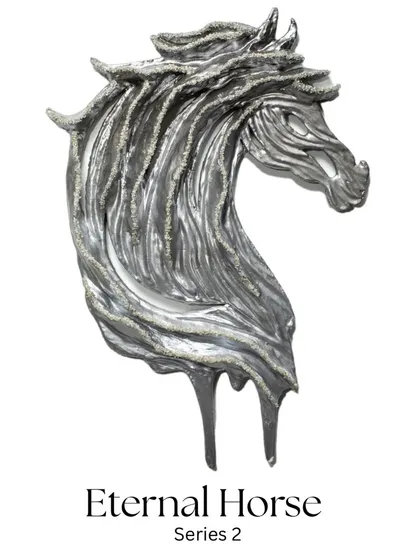 "Eternal Horse - Series II." The flowing form of this piece reflects wisdom, pride, and a legacy that moves seamlessly between tradition and modern ambition.