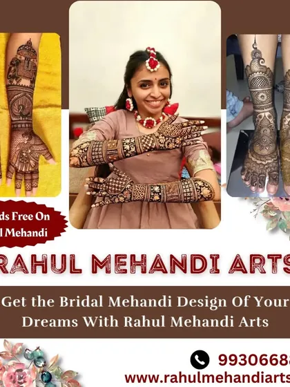 Get the bridal mehndi of your dreams with my team. We offer special deals like 2 hands free on bridal bookings.