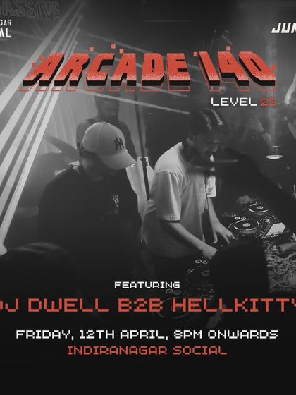 The official flyer for my b2b set with Hellkitty at Arcade 140.