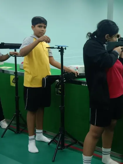 Students at Greenwoods High practice with both standing supports and free-hand techniques. This progression allows them to build strength and confidence as their skills develop.