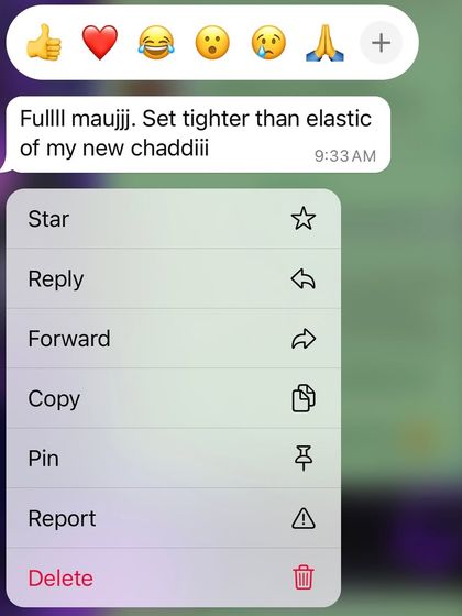 "Full mauj. Set tighter than elastic of my new chaddii." I live for feedback like this! It means we did our job of creating an amazing vibe.