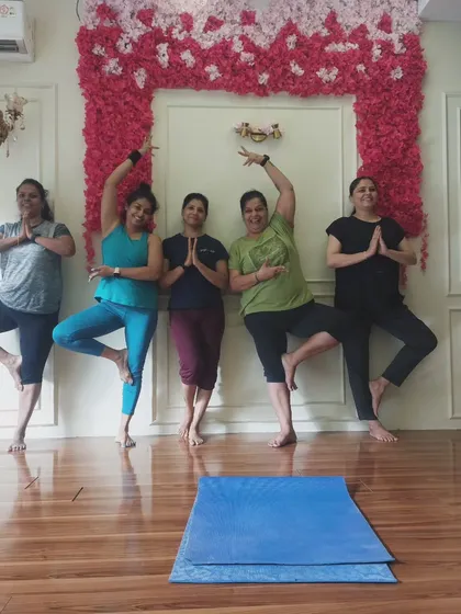 This is my tribe. A shot of my amazing students after a tough Surya Namaskar marathon class. We work hard, but we also have fun and support each other. This is the community you'll be a part of.