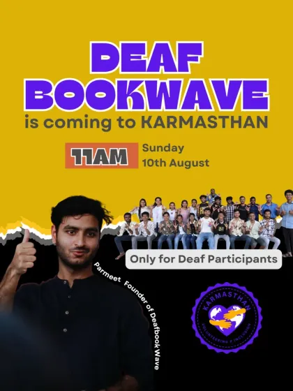 We were so excited to host Deaf Bookwave at Karmasthan, an event exclusively for the Deaf community. It's our commitment to being a Deaf ally and ensuring our space is for everyone.