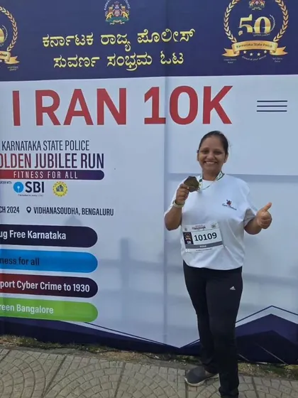 Another proud finisher from the Golden Jubilee Run. Every medal represents months of hard work.