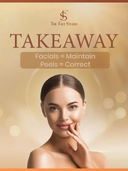 Here's a key takeaway: facials are for maintenance, while peels are for correction. Facials provide hydration and a temporary glow, whereas peels work deeper to correct issues like acne, scars, and pigmentation.