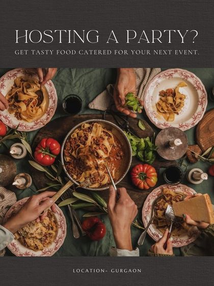 Hosting a party in Gurgaon? I can provide tasty, high-quality food for your next event. This image captures the joy of sharing a meal, which is the experience I aim to create for you and your guests.