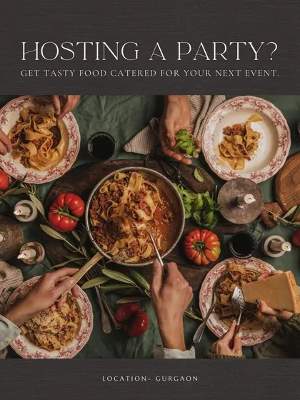 Hosting a party in Gurgaon? I can provide tasty, high-quality food for your next event. This image captures the joy of sharing a meal, which is the experience I aim to create for you and your guests.
