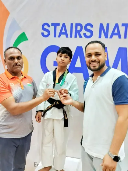 Another silver medalist from Team Prahar at the Stairs National Games. We ensure our students are prepared for high-stakes competitions.