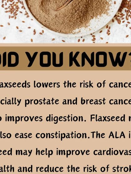 Did you know that flaxseeds may help lower the risk of certain cancers and improve cardiovascular health? They are also a great source of fiber for improving digestion.