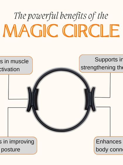 The Magic Circle is a classic Pilates prop that adds resistance to workouts. It's excellent for muscle activation, core strengthening, and improving posture.