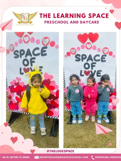 Our 'Space of Love' photo booth. Events like these are all about celebrating love, joy, and togetherness with our little stars and their families.