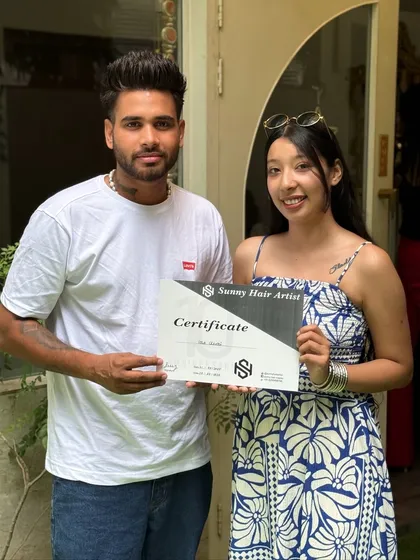 Another talented artist completes the journey. My goal is to see every student leave my Delhi studio with confidence and a new level of professional skill.