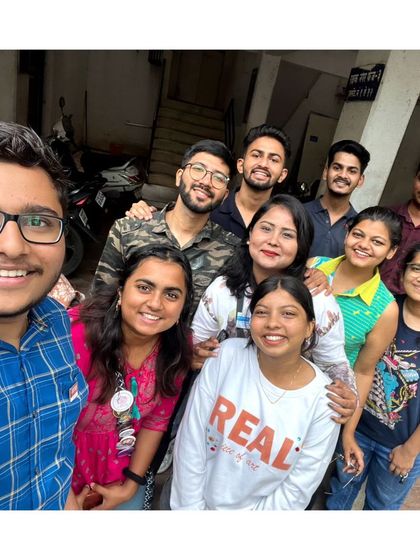 A group photo with our new friends from Pune. These are the connections that last a lifetime.