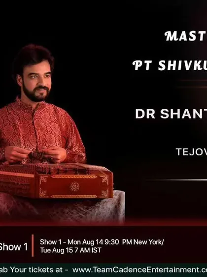 A virtual concert poster where I accompanied Dr. Shantanu Gokhale on the santoor, exploring the timeless masterpieces of the legendary Pt. Shivkumar Sharma.